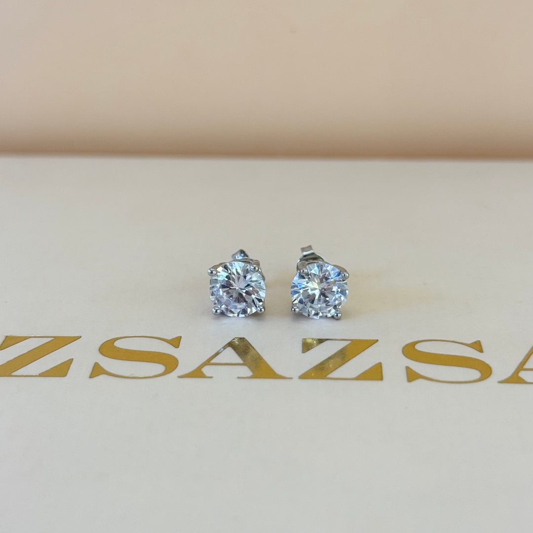 Solitaire zircone silver set