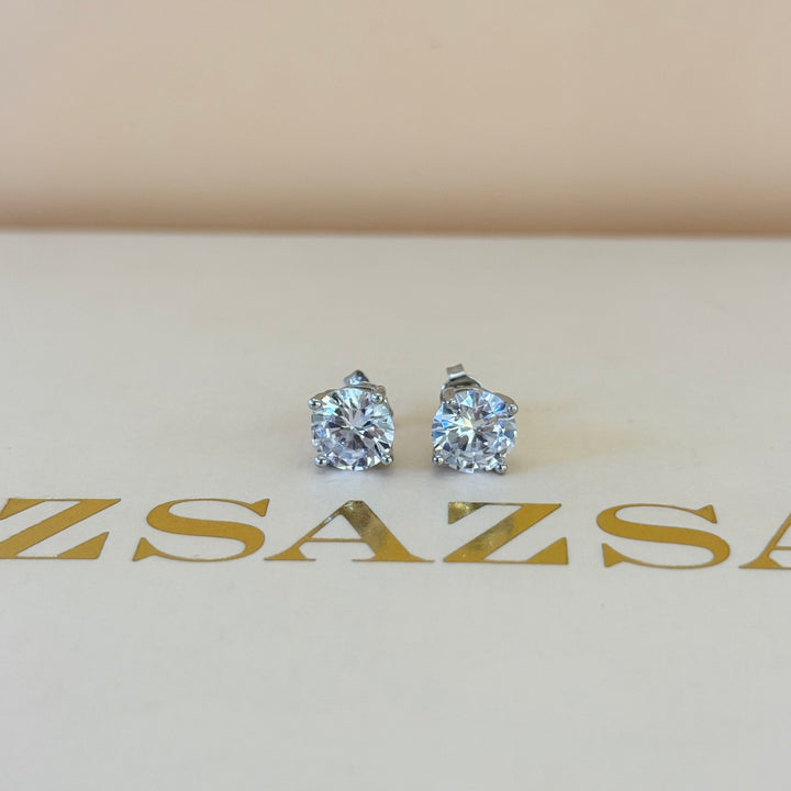 Solitaire zircone silver set