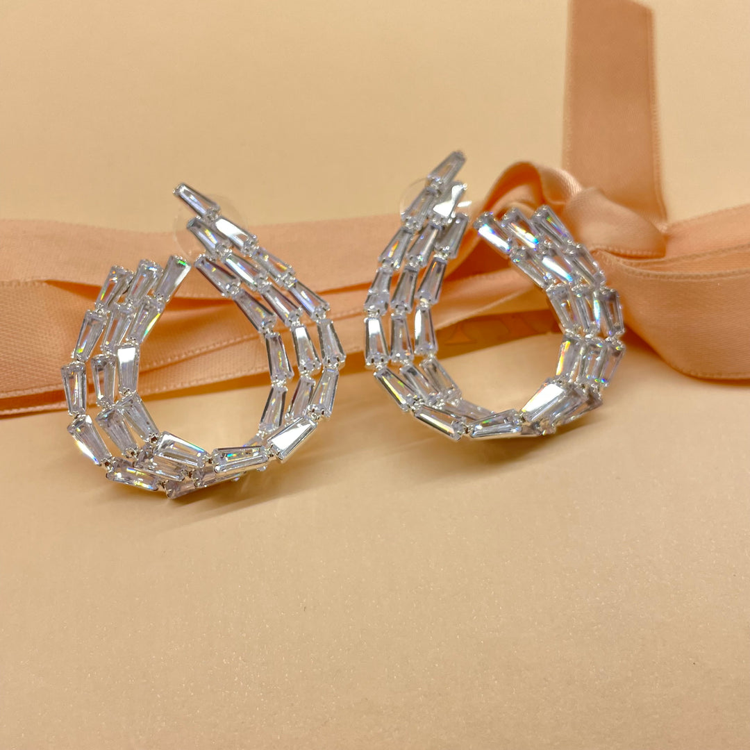 Elegant baguette earrings