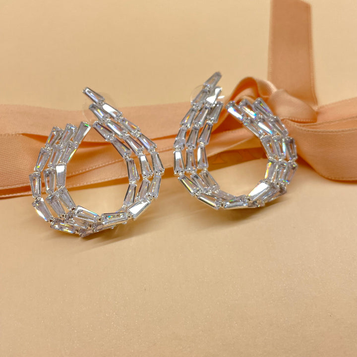 Elegant baguette earrings