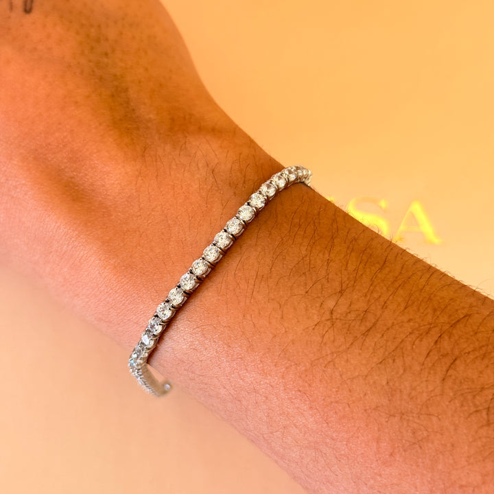 Tennis zircone sterling silver bracelet