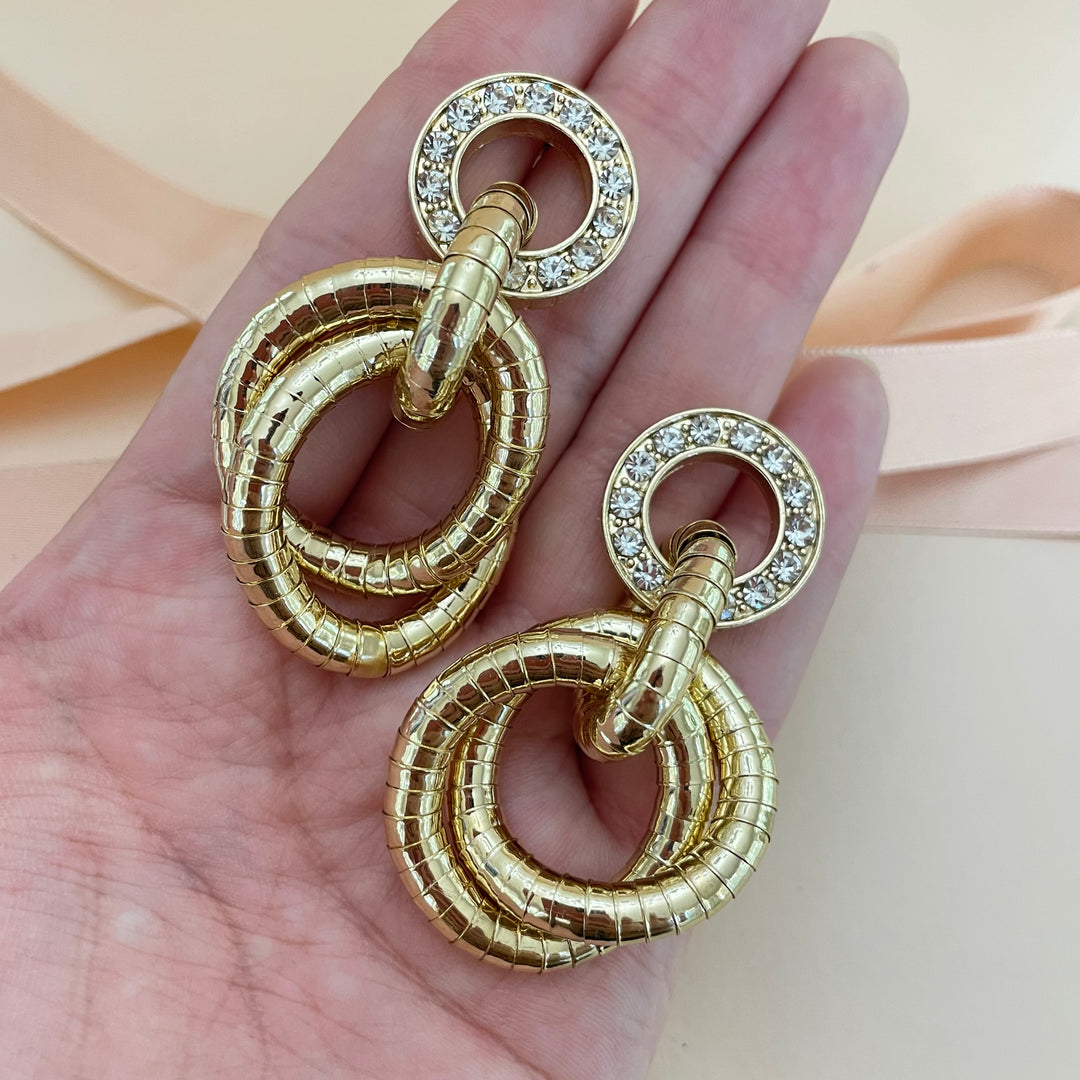 Gold earrings