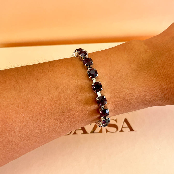 Purple preciosa crystals bracelet