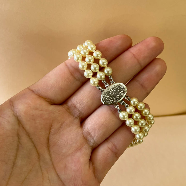 Cream Mallorca pearls bracelet