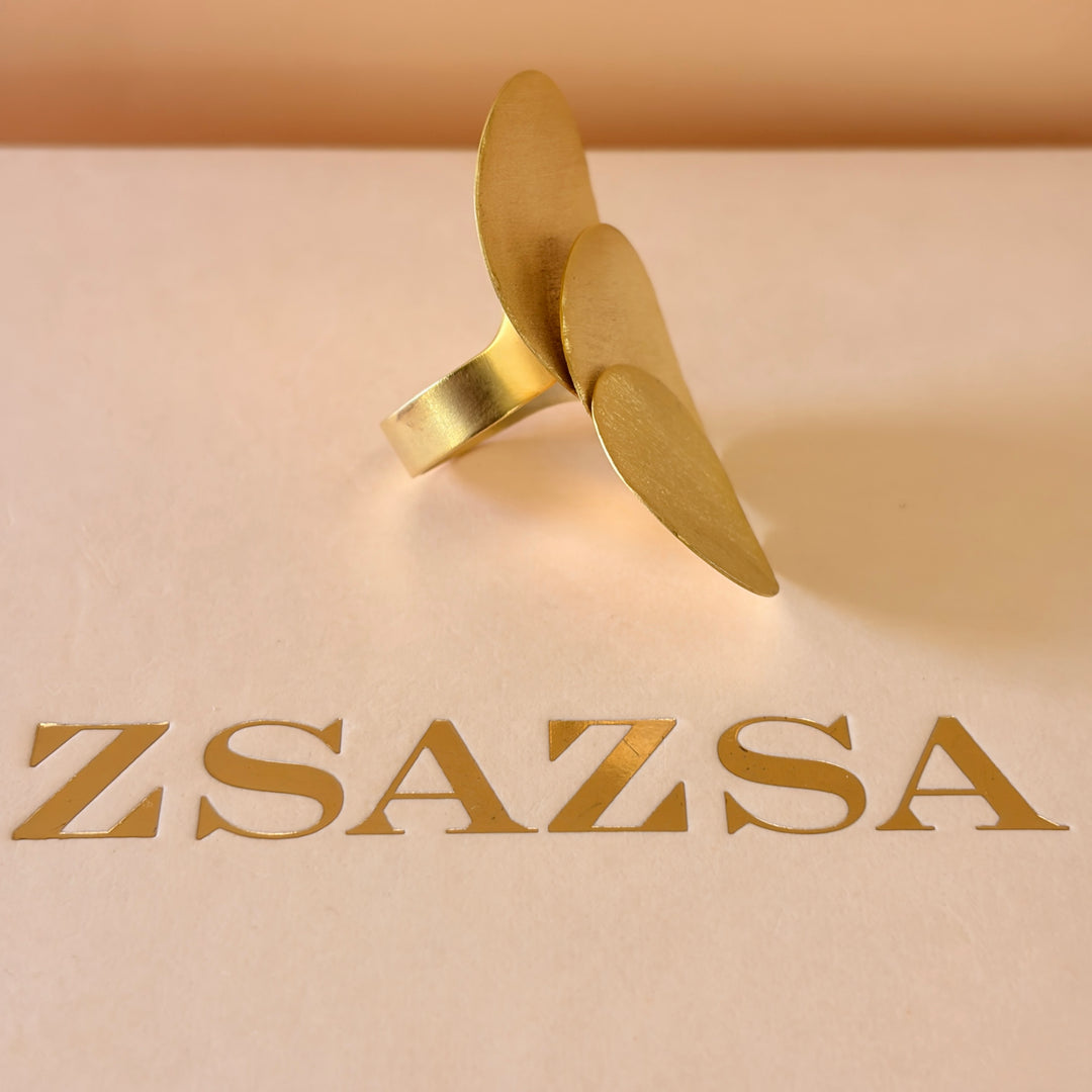 Handmade Three Circle Gold Ring | Gold Plated | ZsaZsa
