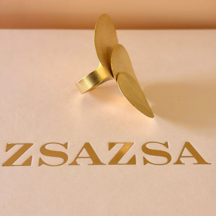 Handmade Three Circle Gold Ring | Gold Plated | ZsaZsa