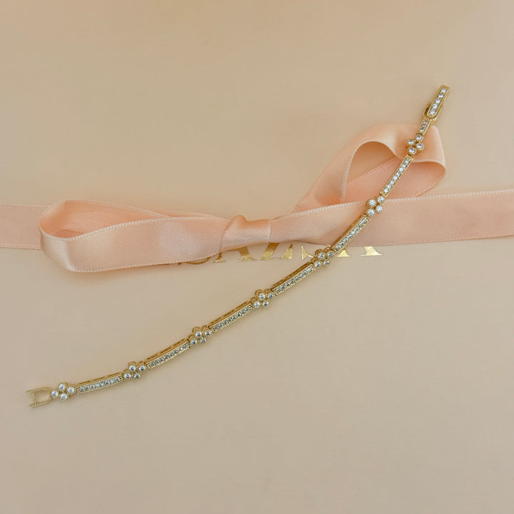 Zircone dainty gold plated bracelet