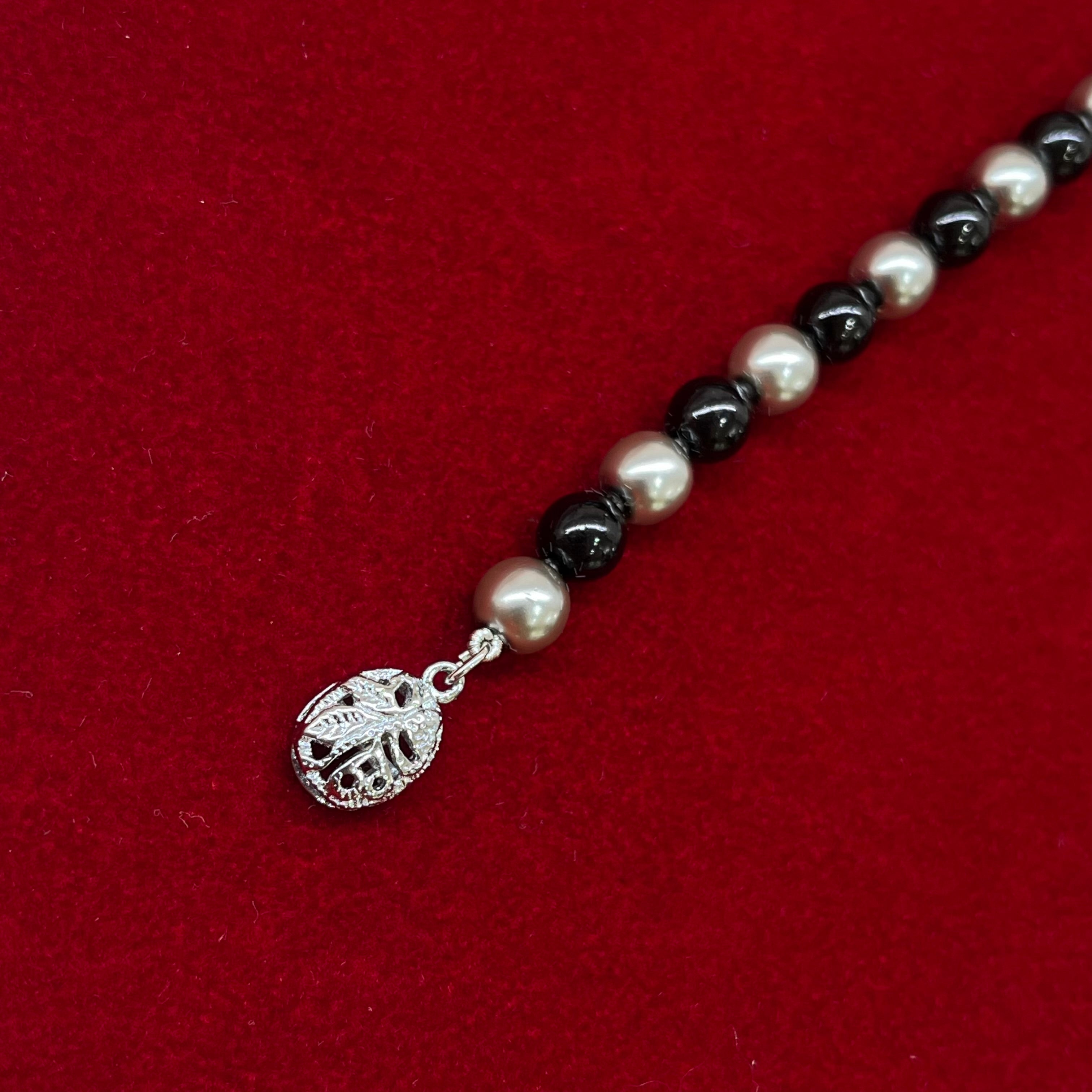 Black & Grey Mallorca pearls set