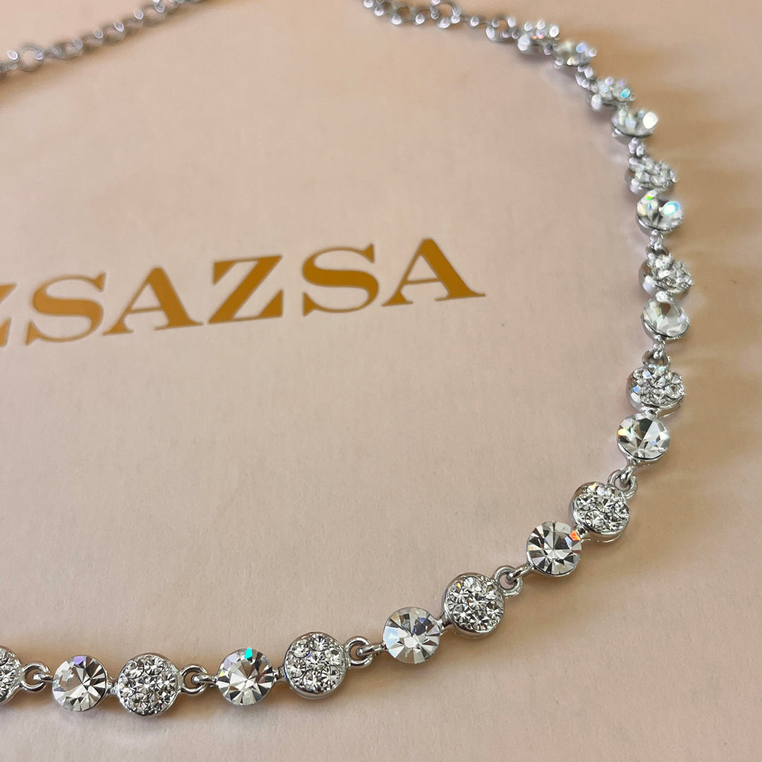 Swarovski crystal white gold plated necklace