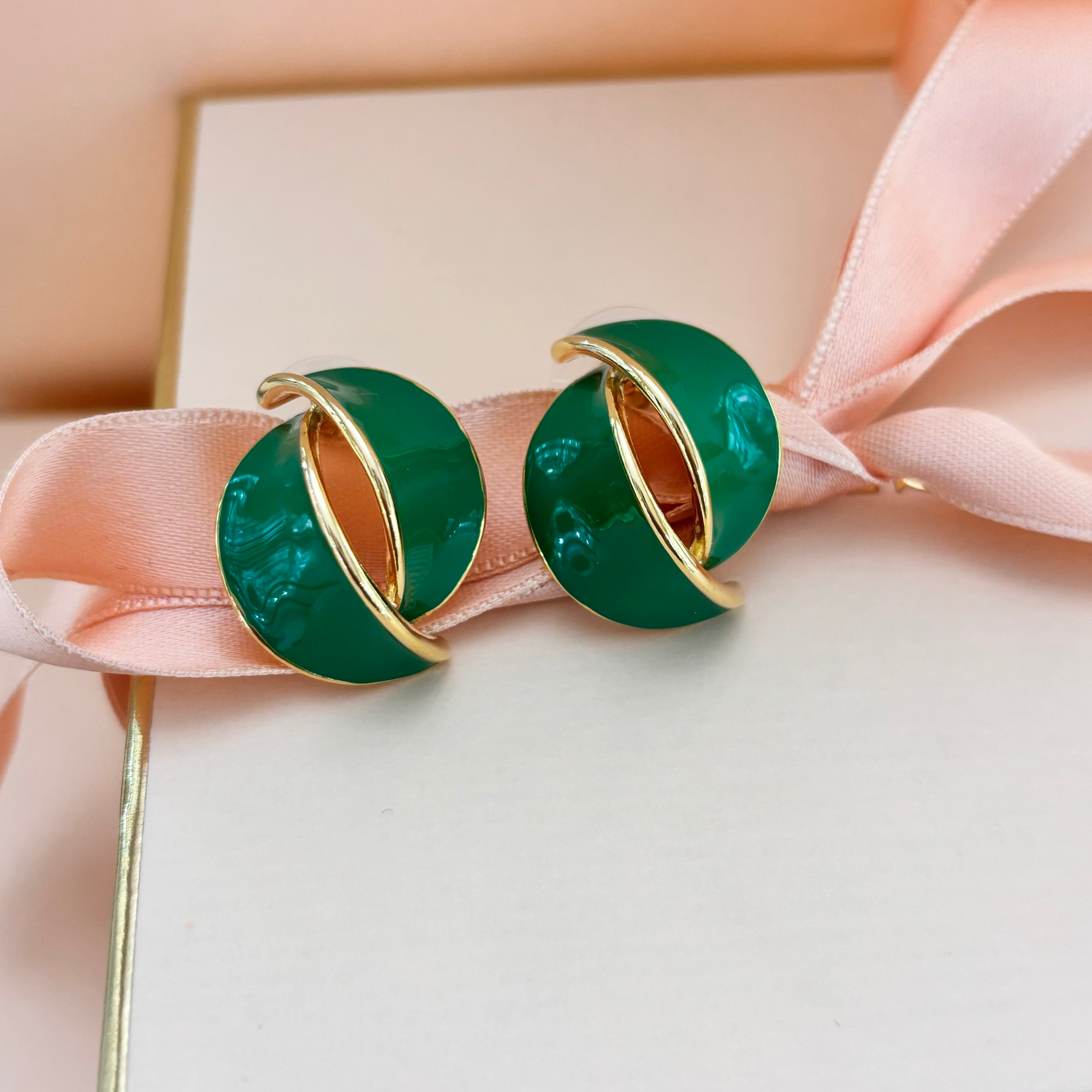 Enamel earrings