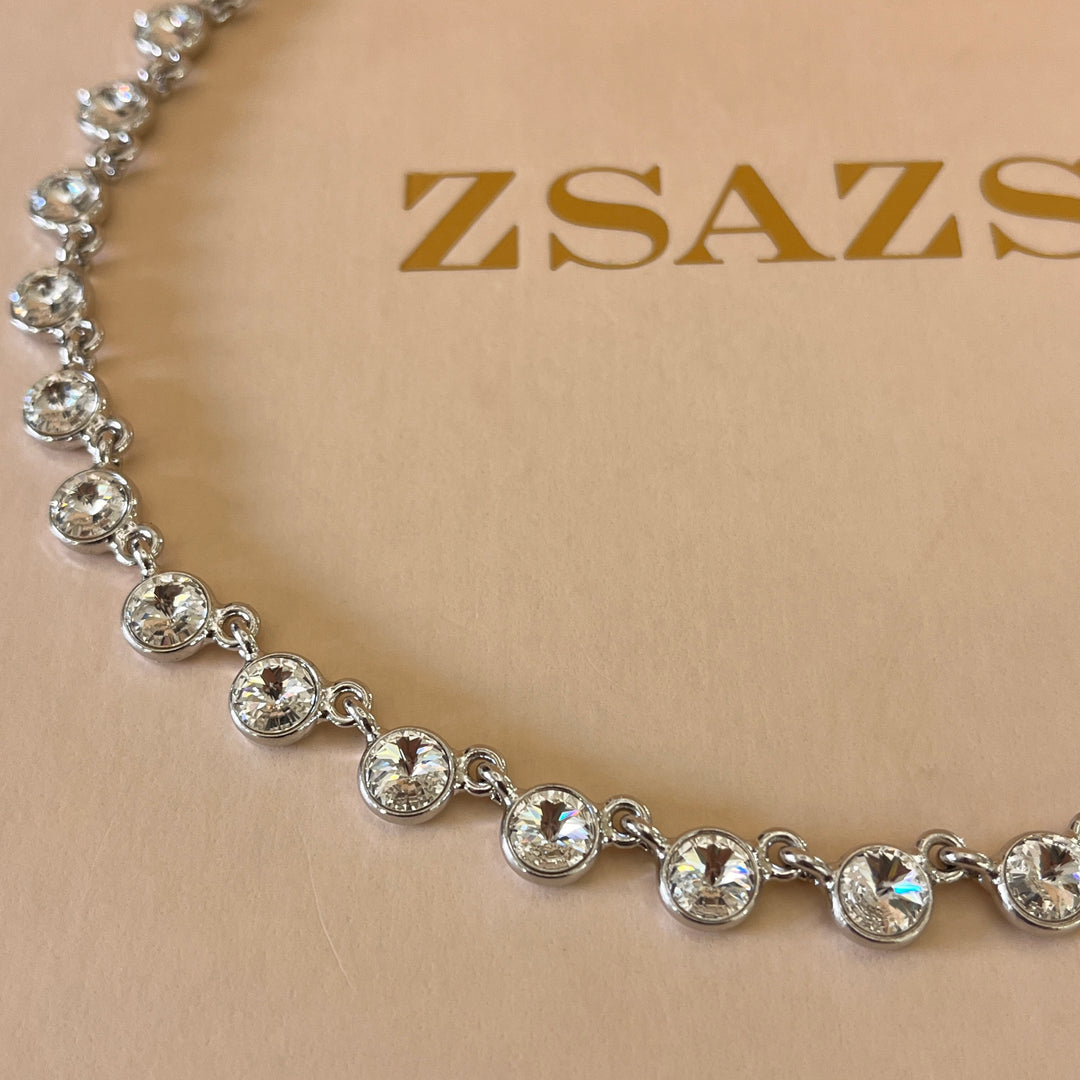 Swarovski crystal white gold plated necklace