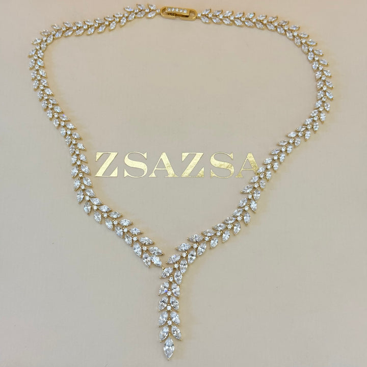 Marquise zircone gold plated