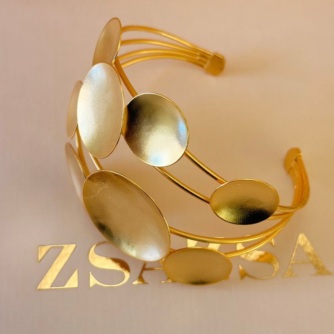 Handmade Full Circles Gold Set | Gold Plated | ZsaZsa