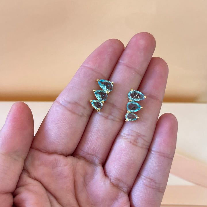 Turquoise zircone studs & ring