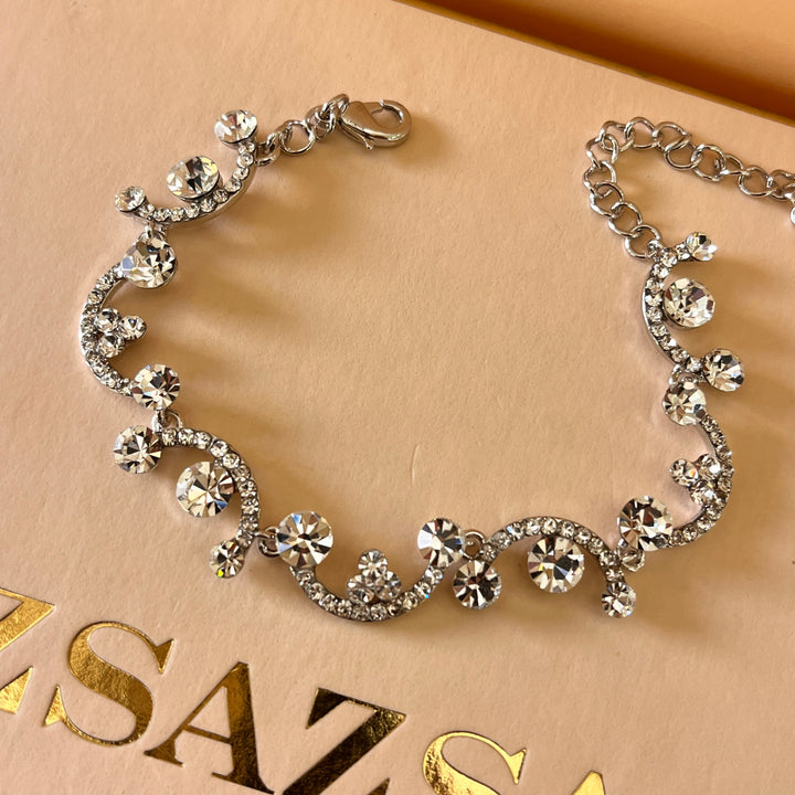 Swarovski crystal white gold plated bracelet