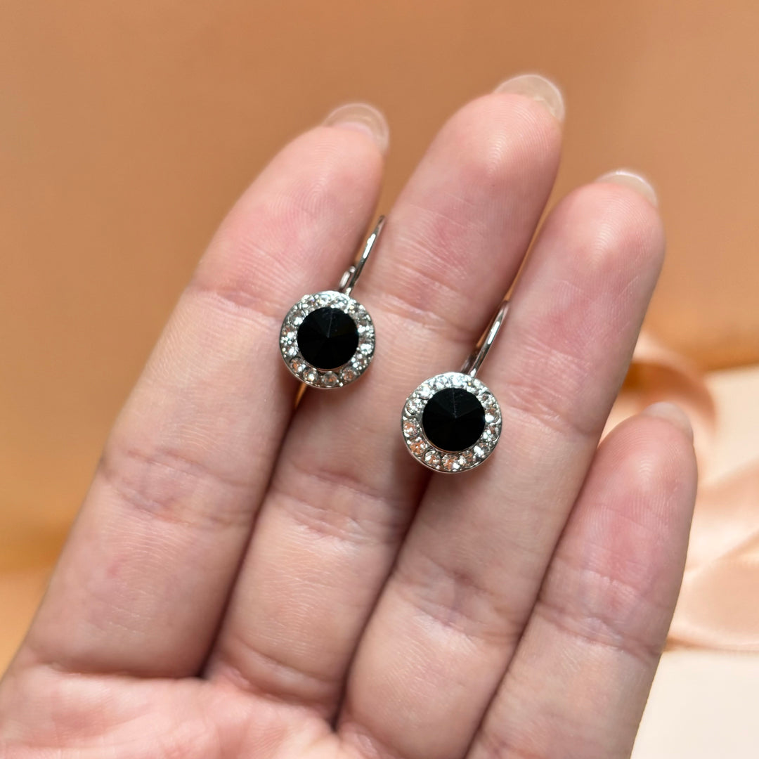 Dainty black silver hooks