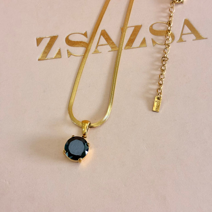 Black solitaire pendant