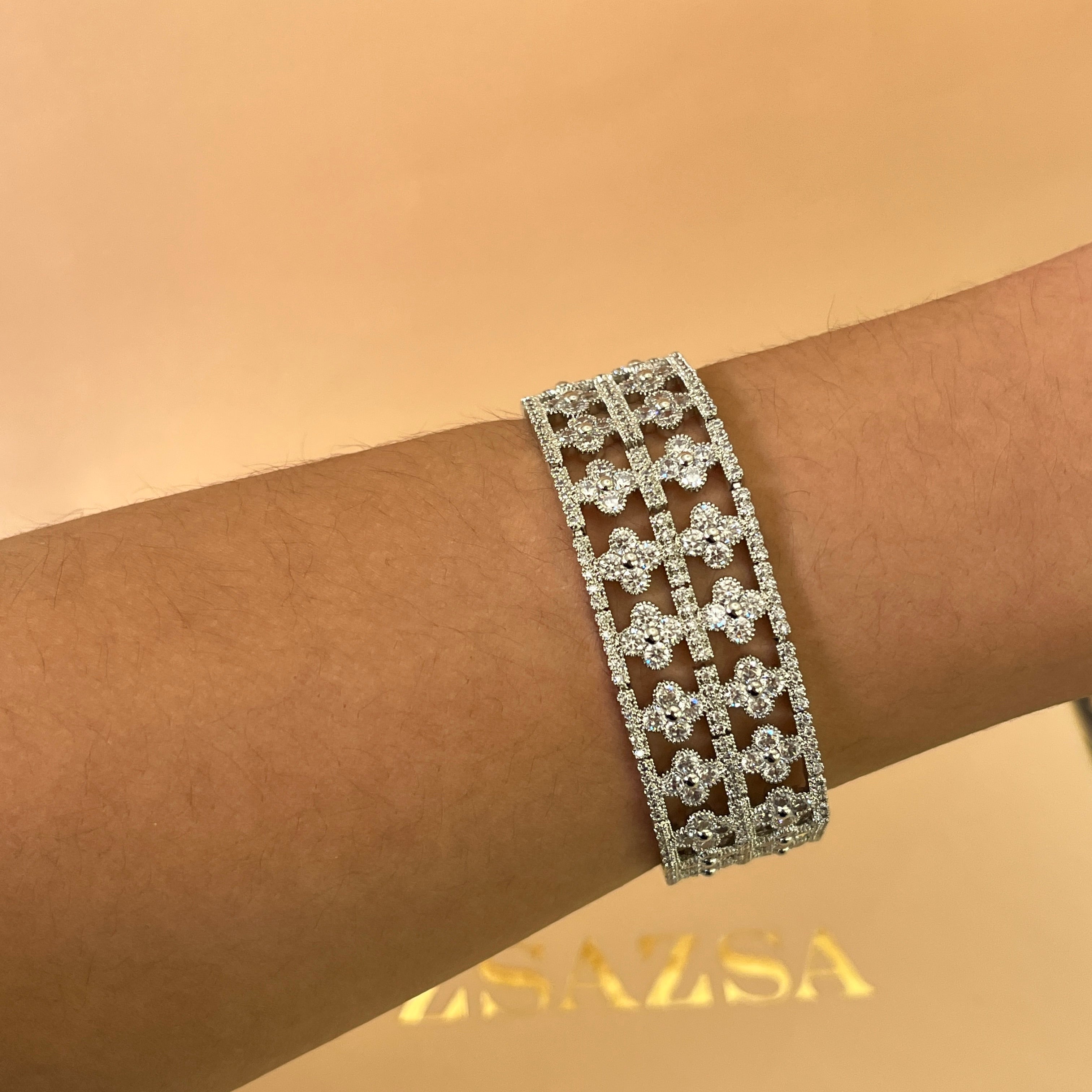 Silver zircone bracelet