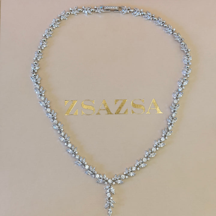 Marquise zircone silver set