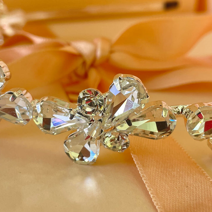 teardrop stone cluster headband