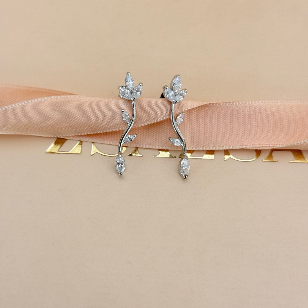 Marquise zircone silver earrings and bracelet