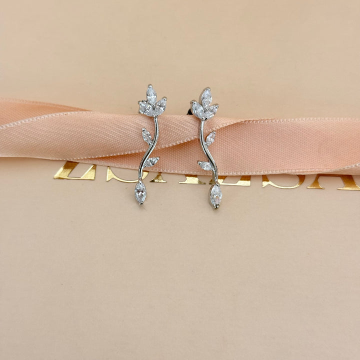 Marquise zircone silver earrings and bracelet