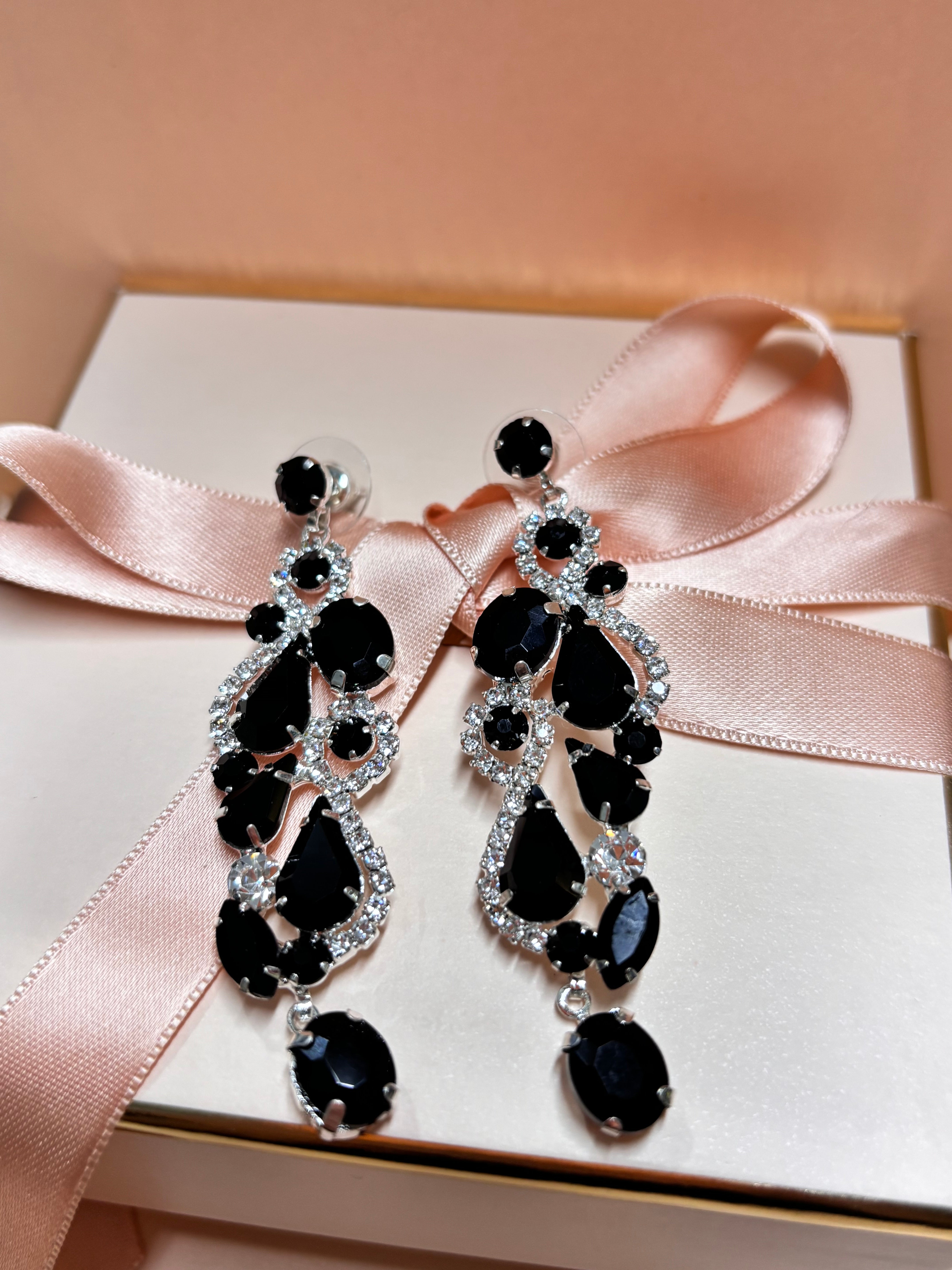 Elegant black earrings