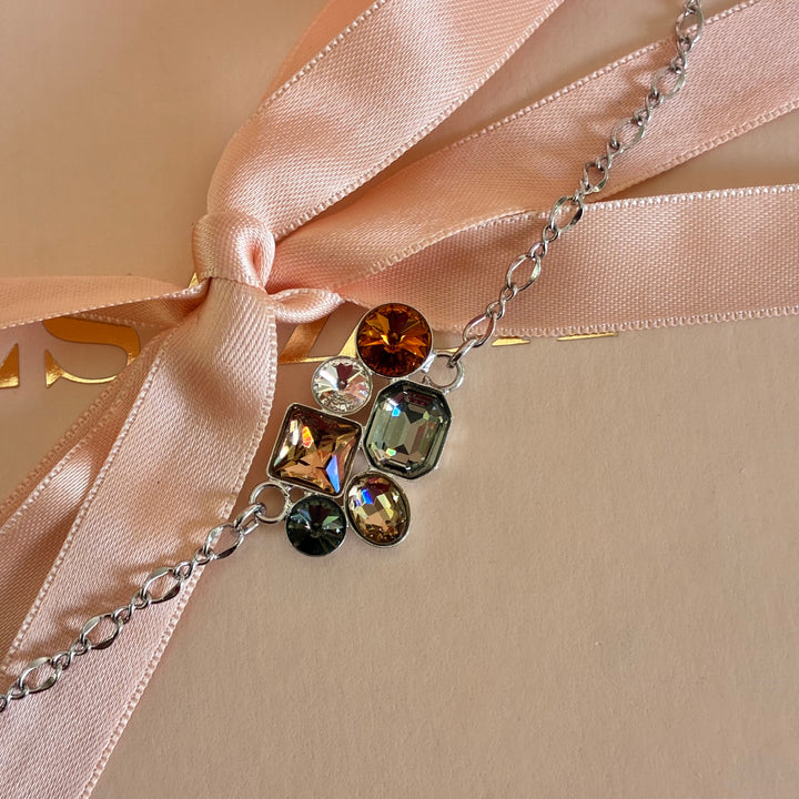 Multistone and multicolor Swarovski crystals bracelet