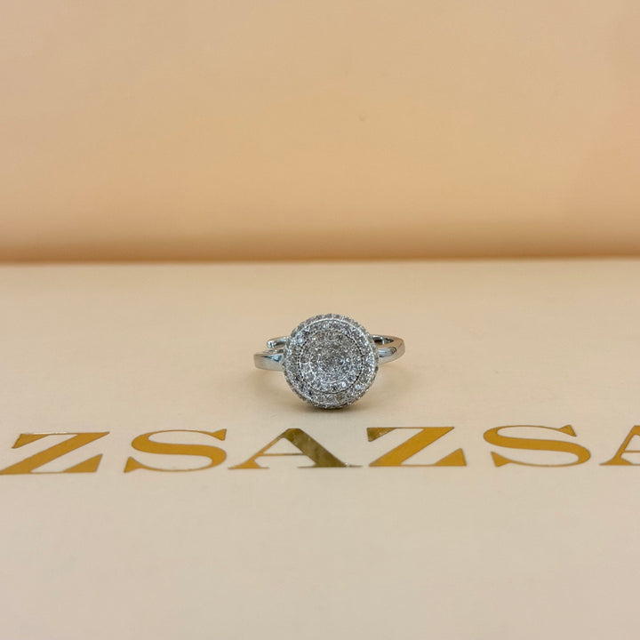 Round zircone sterling silver set