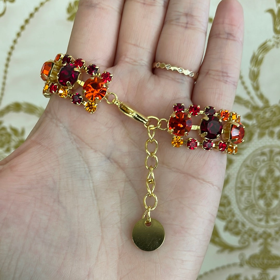 Swarovski Crystal multi red bracelet