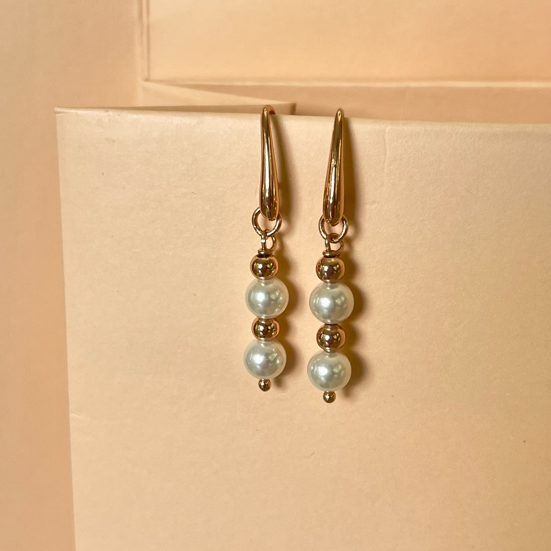 Heart rose gold & pearls set