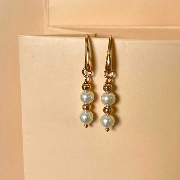 Heart rose gold & pearls set