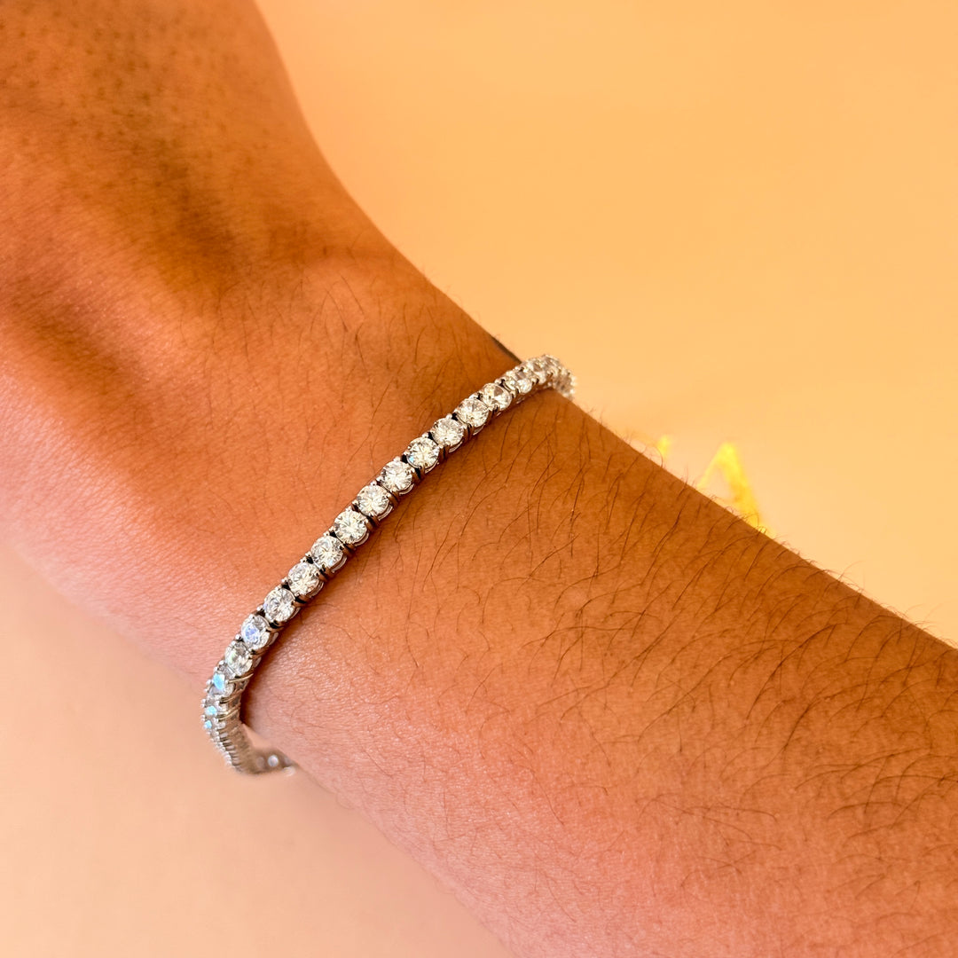 Tennis zircone sterling silver bracelet