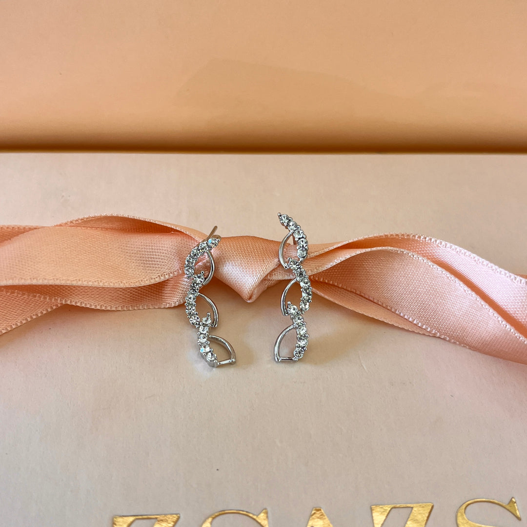 Swarovski crystals and white gold plated earrings and bracelet