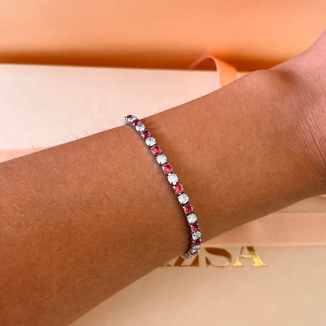 Fuchsia zircone bracelet