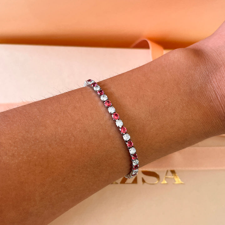 Fuchsia zircone bracelet