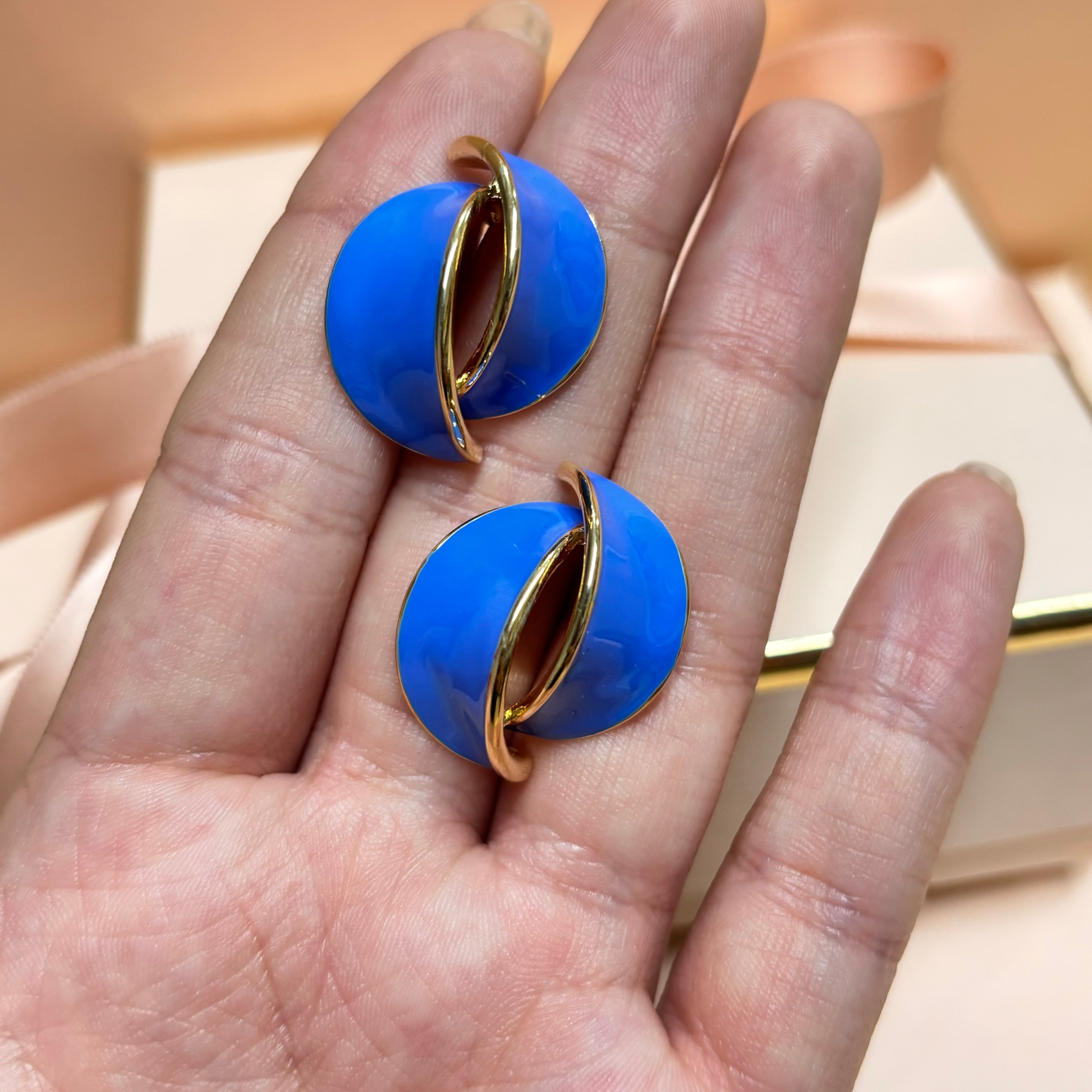 Enamel earrings