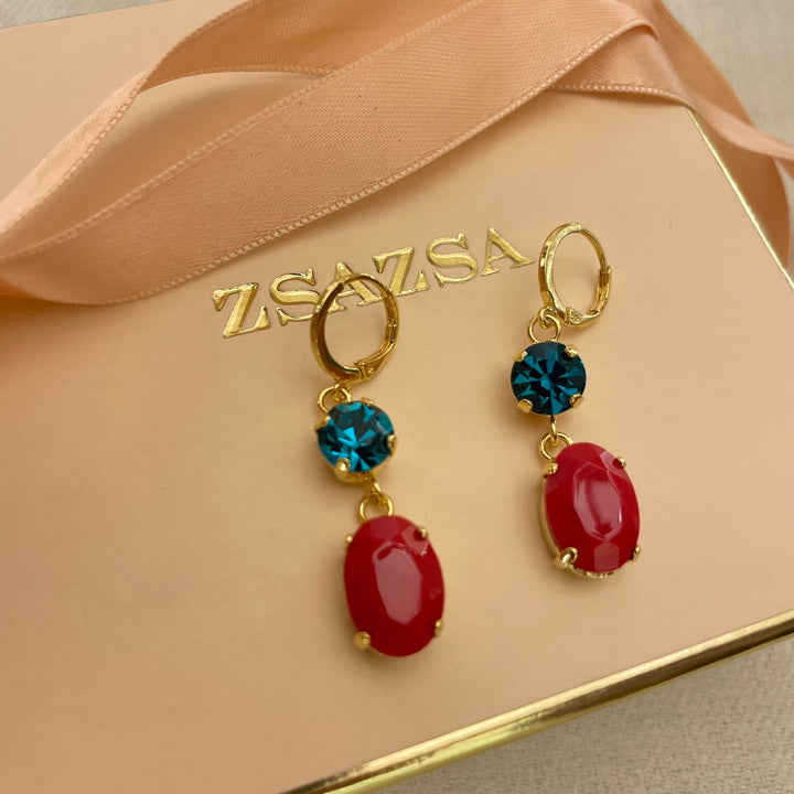 Turquoise & coral