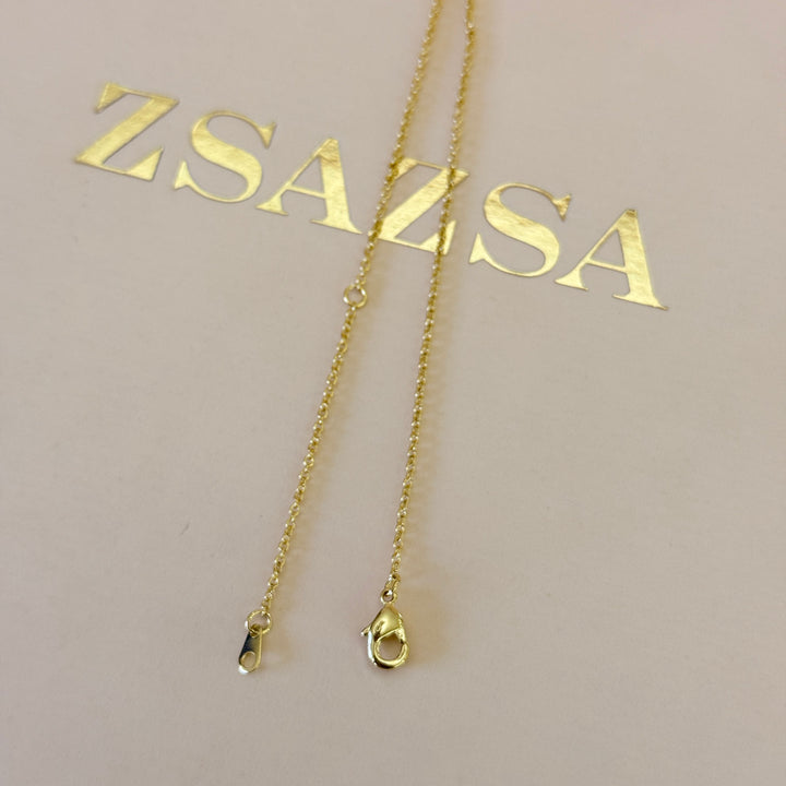 Zircone 3 rounds gold plated pendant