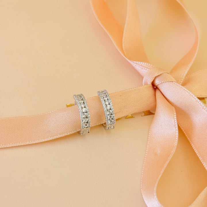 Sterling silver zircone hoops