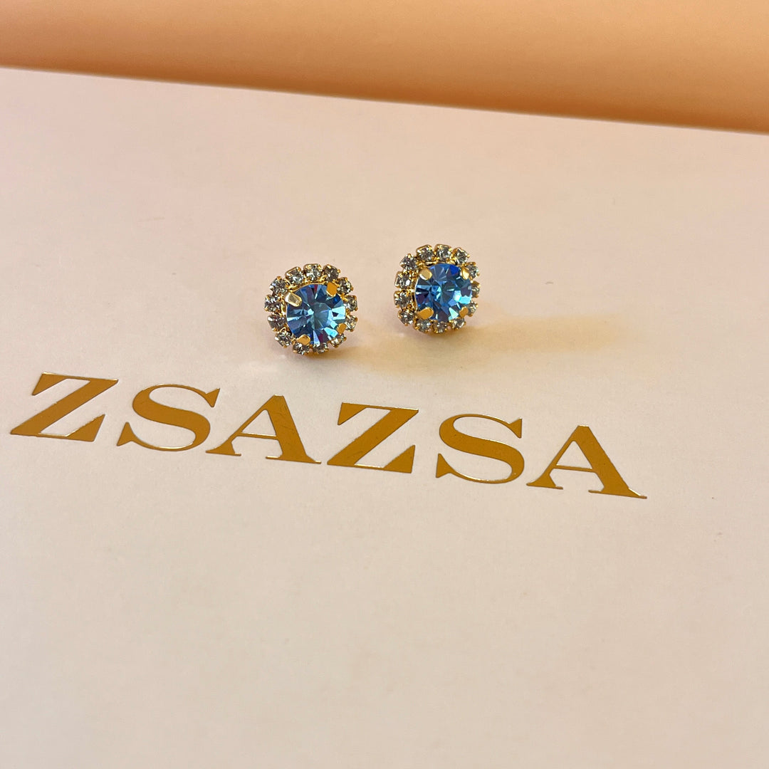Light blue Swarovski crystals set