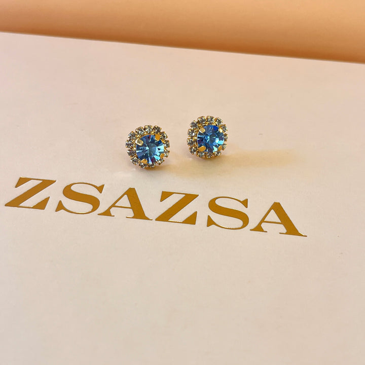 Light blue Swarovski crystals set