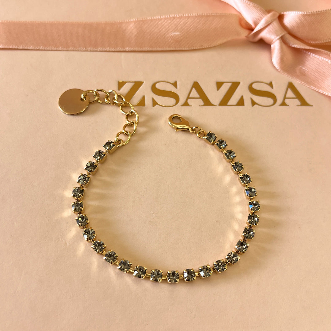 Grey preciosa crystals bracelet
