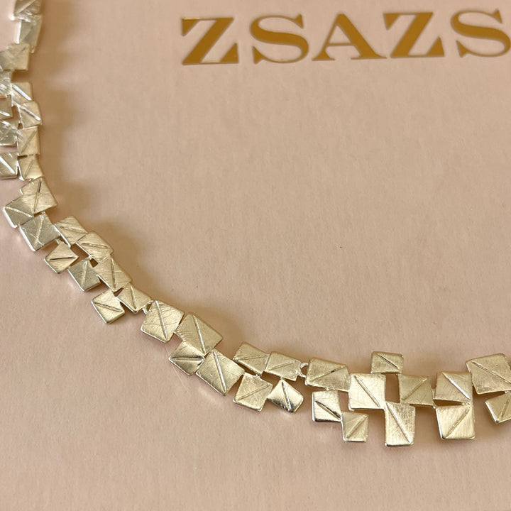 Handmade square gold plated set