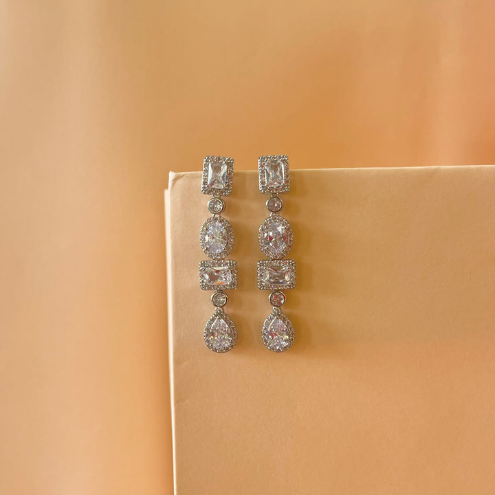 Silver zircone earrings