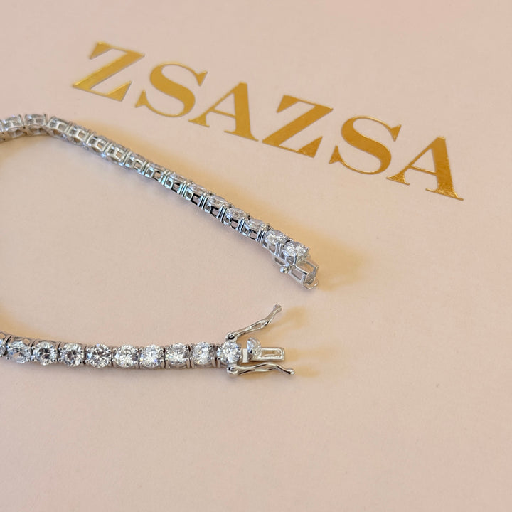 Tennis zircone sterling silver bracelet