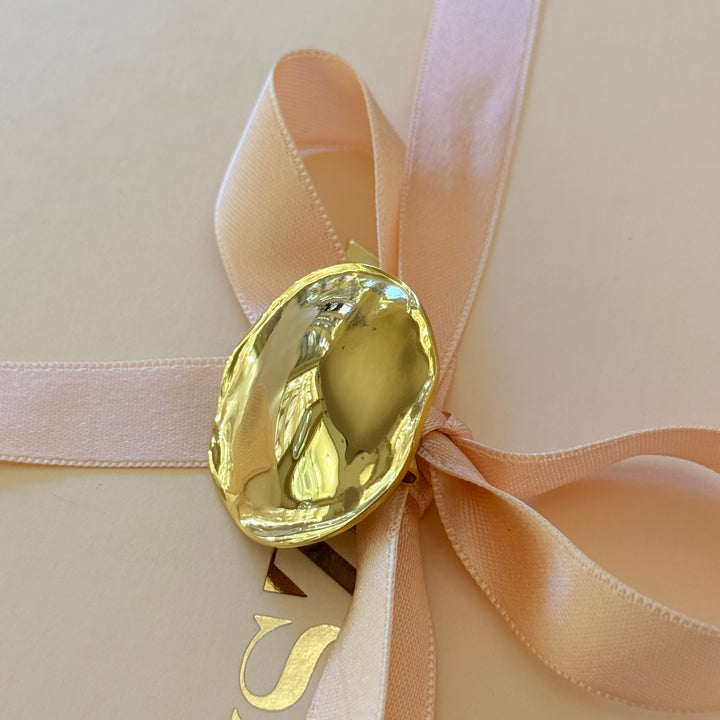 Plain gold plated brooch