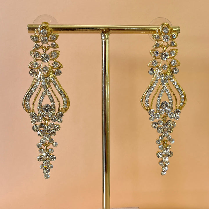 Swarovski crystals gold plated earrings