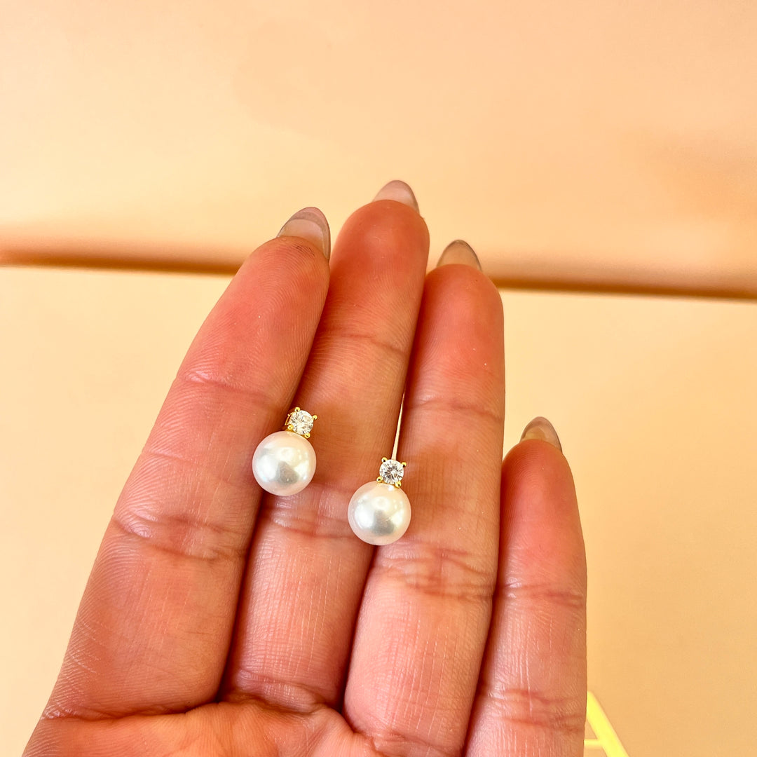 Zircone and Pearl sterling silver set