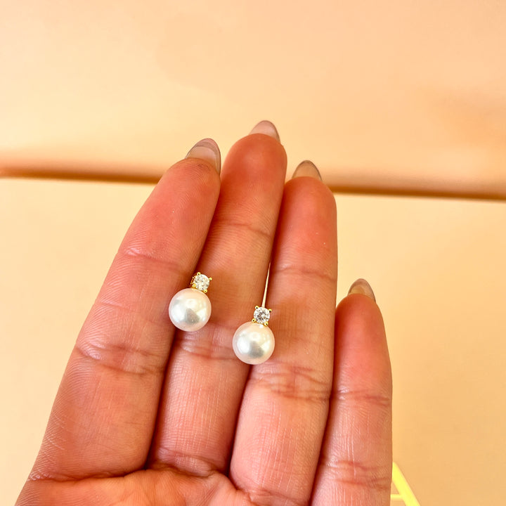 Zircone and Pearl sterling silver set